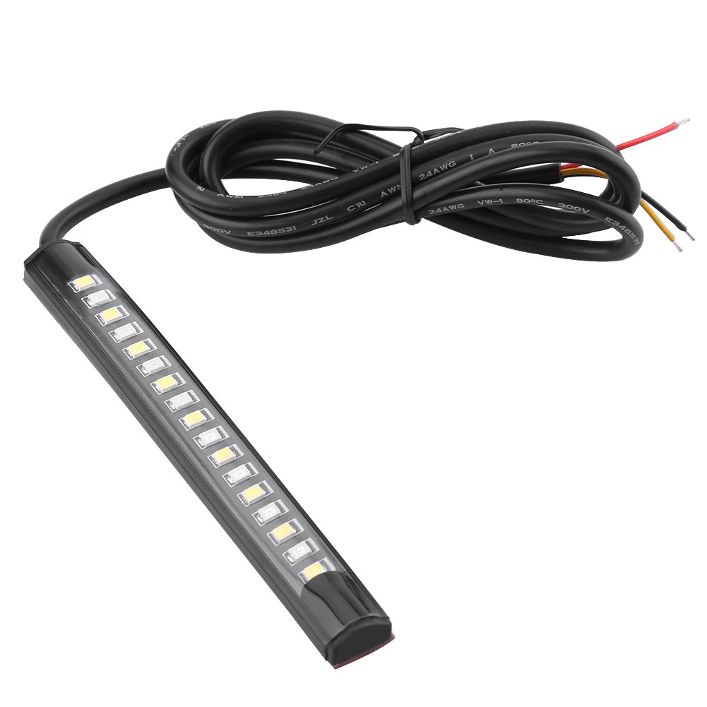 Keenso 17 bandes lumineuses LED SMD flexibles universelles 2 x 12 V Feux de freinage de voiture Clignotant Feu Arrière Bande lumineuse pour Moto Vélo VTT Voiture RV