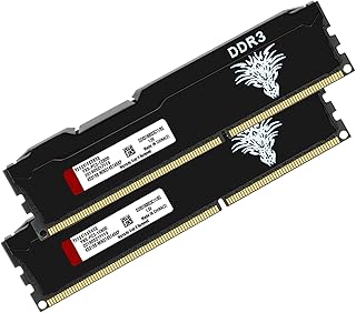 Yongxinsheng DDR3 8 GBx2 (Kit de 16 GB) 1600 MHz UDIMM RAM PC3-12800U CL11 240 pinos 1,5 V não-ECC memória desktop Ddr3 sem buffer - preto