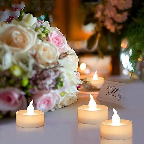 Miniatura 5 de 24 velas de té LED parpadeantes con función de temporizador (6 horas encendidas, 18 horas apagadas), velas de Navidad sin llama, velas de té que