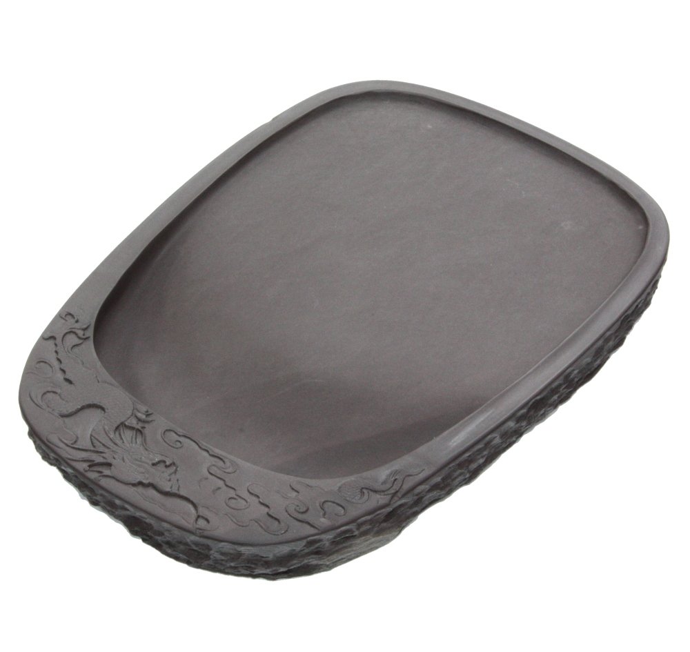 Amazon | 硯石 端渓硯 宋坑 雲龍刻入天然型 7吋 （178×127×21mm