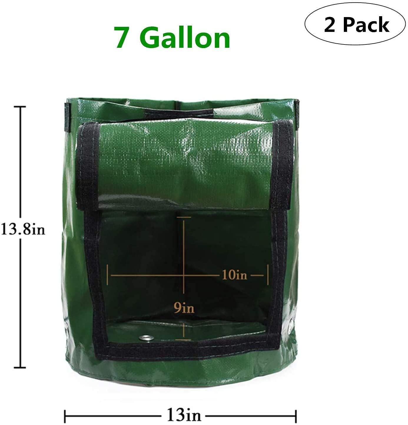 Bolsas de cultivo de patatas, macetas de cultivo de 7 galones para tomates y verduras, bolsas de bandeja de plantación con asas, bolsas duraderas para macetas de jardín