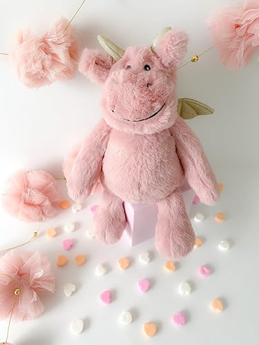 Miniatura 2 de MON AMI Daphne - Animal de peluche del dragón, 11 pulgadas, adorable juguete de dragón suave para niños, animales prehistóricos, rosa