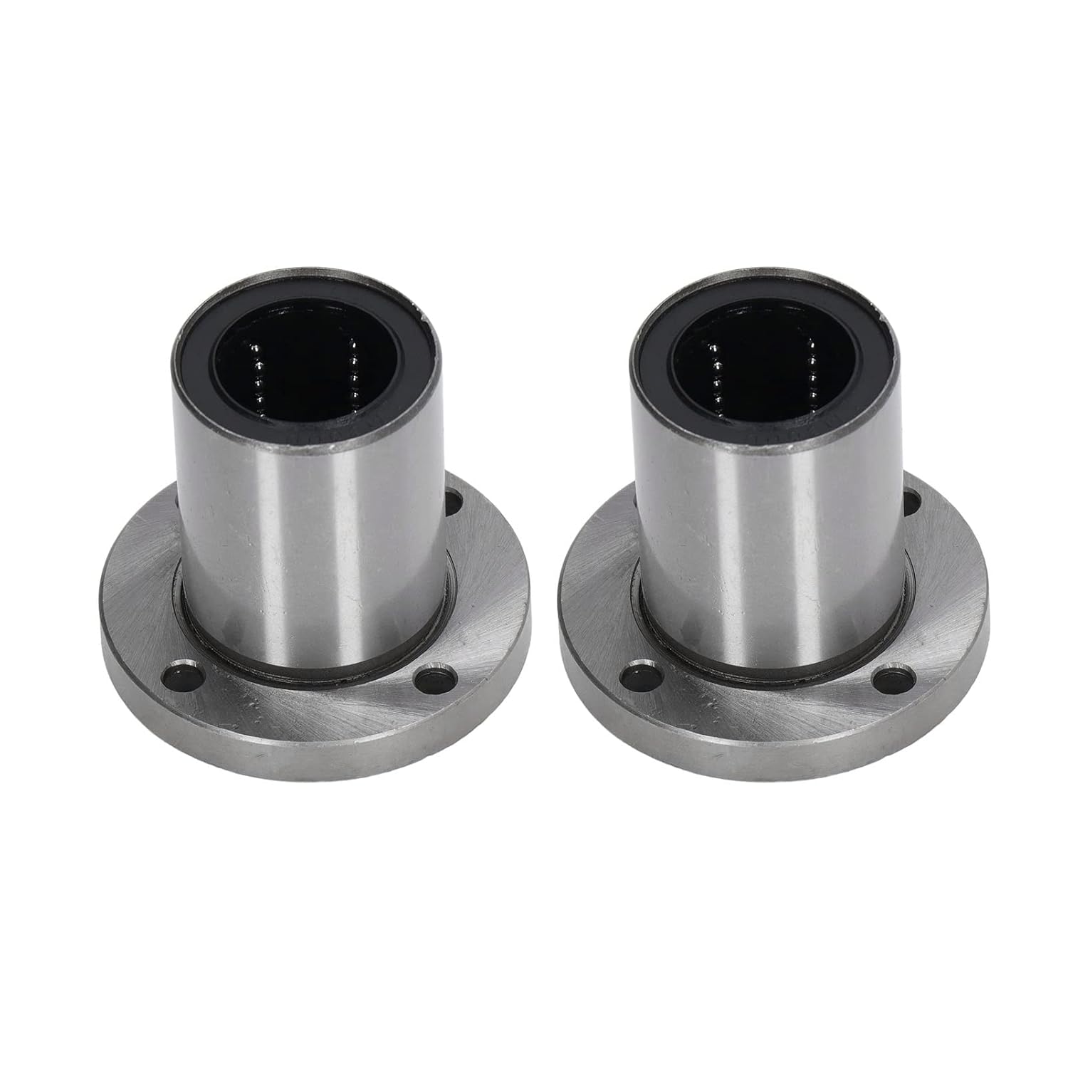 2Pcs Round Flange Linear Ball, Bearing LMF30UU Steel Accessory Set