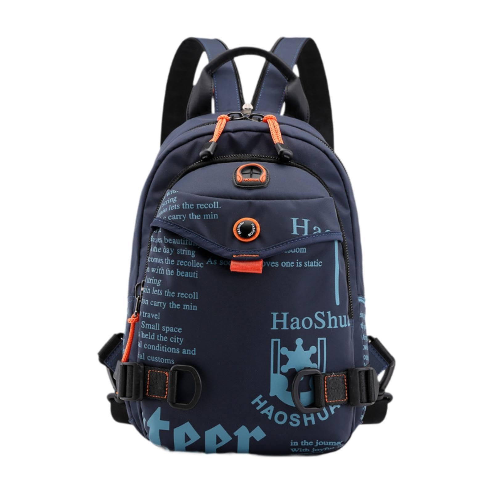 nivaa Men Shoulder Sling Bag Multipurpose Rucksack Trip Travel Waterproof Backpack Dark Blue-picture-48