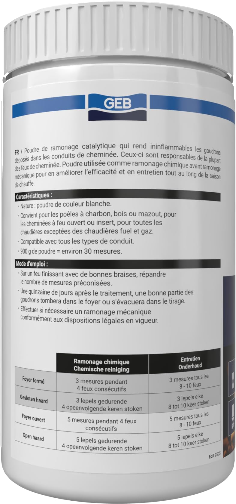GEB 821502 Propfeu Poudre Pot 900 g Clair