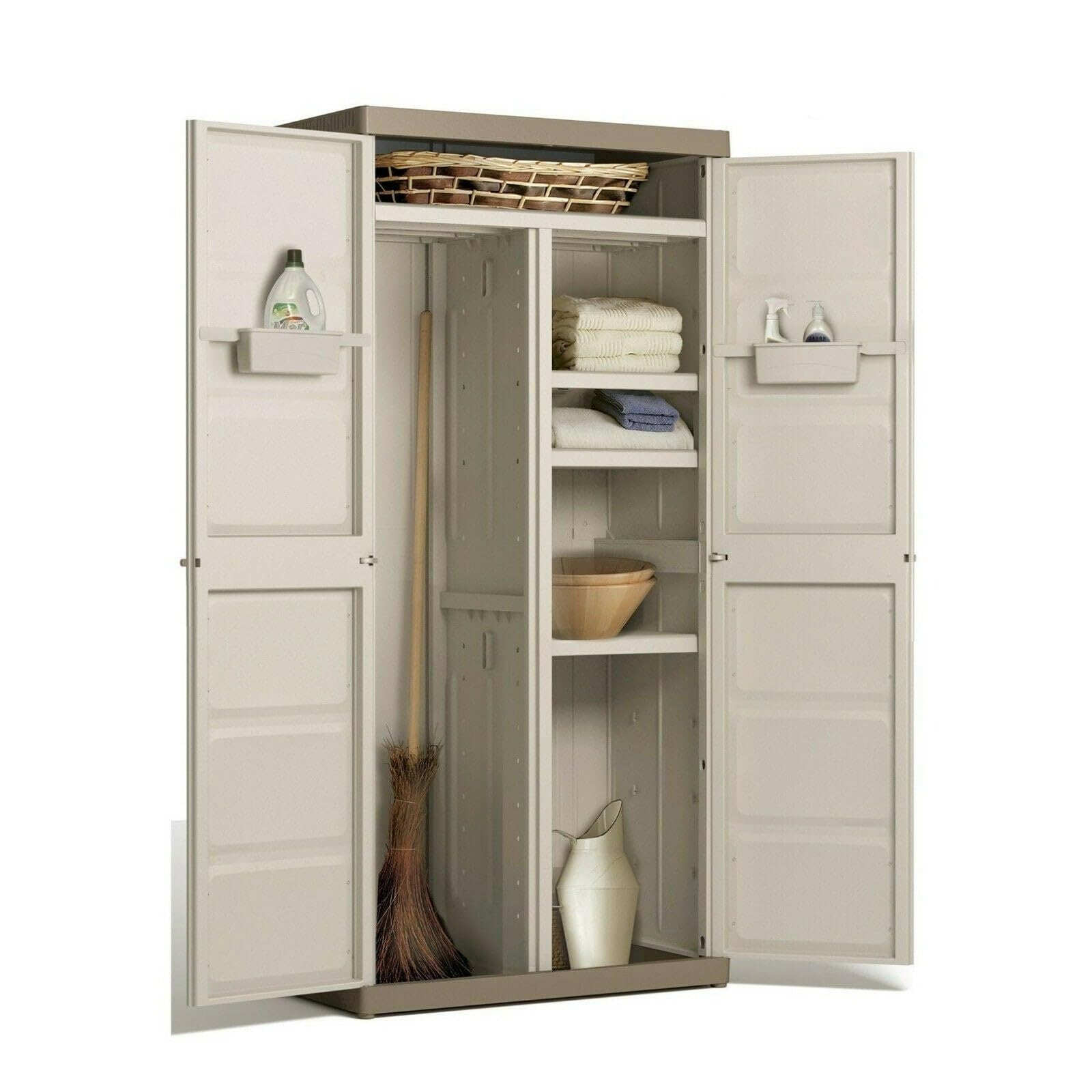 Mondo Viro - Armario De Resina Para Jardín Bacas Con Estantes Interiores Y Patas Elevadas (bajo - 89 X 54 Cm 93 H