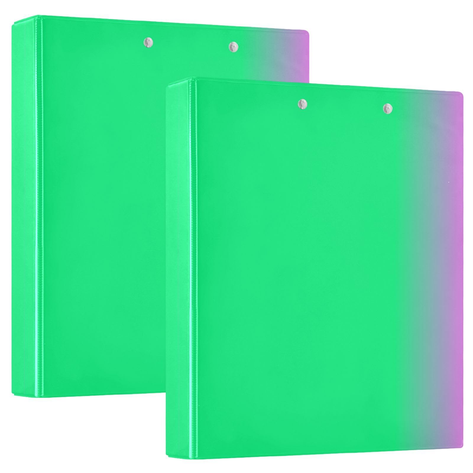 1-1/2 pollice Raccoglitore Primavera Verde Tinta Unita Pure Plain