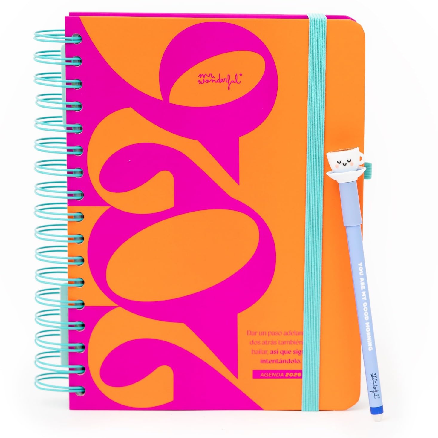 Mr. Wonderful - Agenda Anual Wonder 2026 Vista Diaria + Bolígrafo Bobo Borrable - Sigue intentándolo