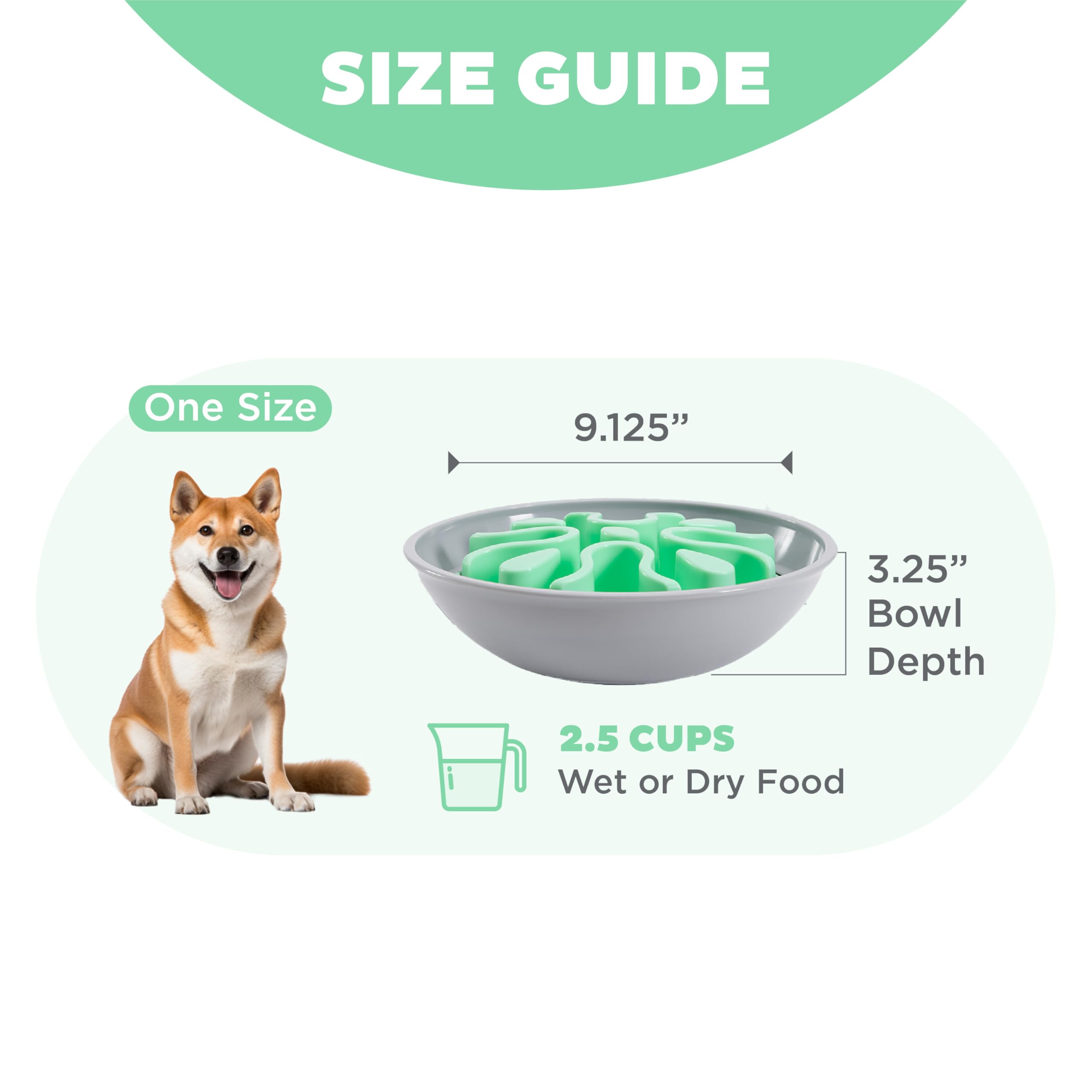 Outward Hound Fun Feeder Wobble Slo Bowl, Slow Feeder Dog Bowl, Wobble Bowl With Slow Feeder Insert, One-Size, Multicolor