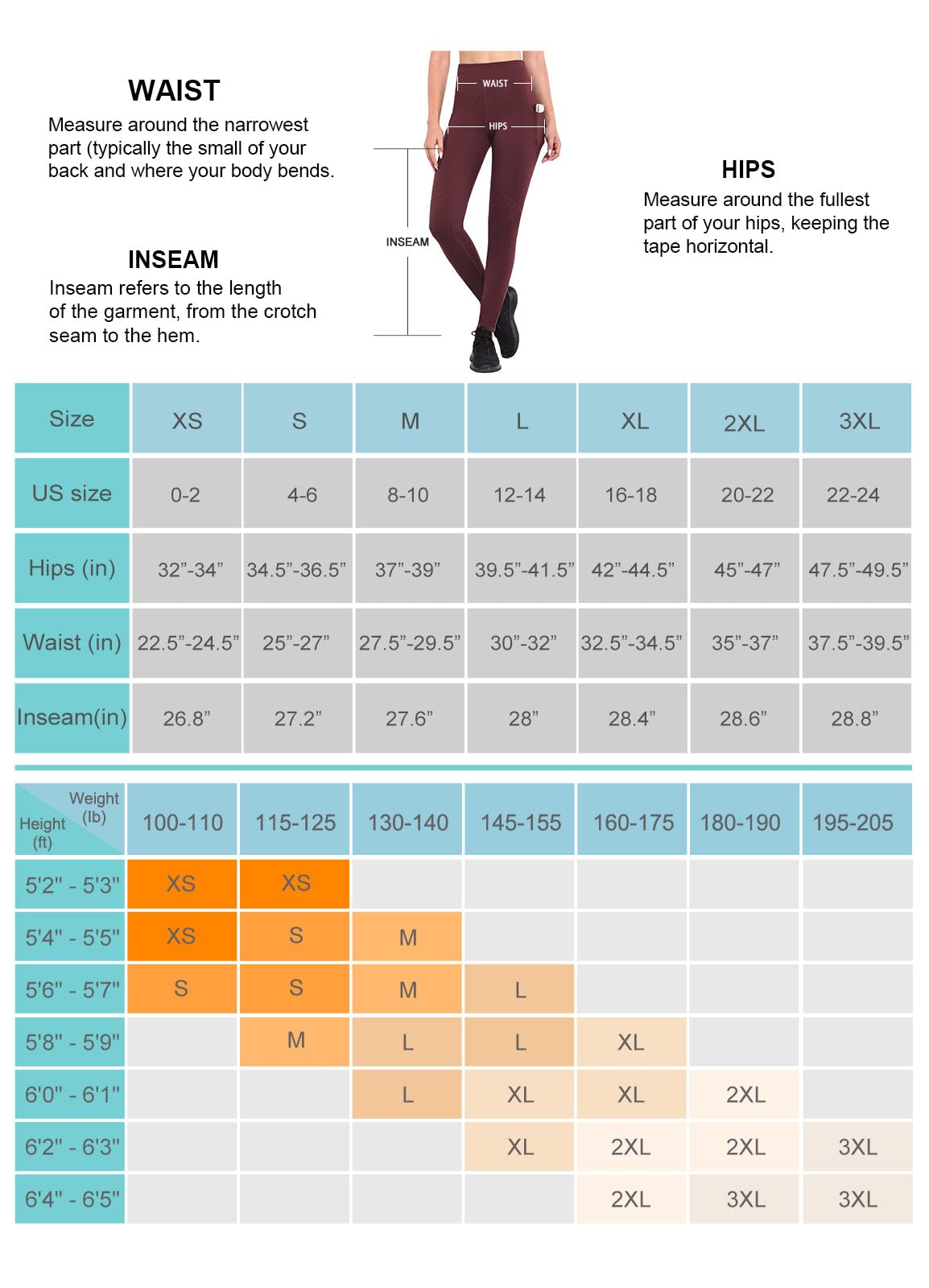 baleaf Legging doublé en polaire pour femme - Résistant à l'eau - Collants de course à pied - Pantalon de randonnée par temps froid - Poches zippées