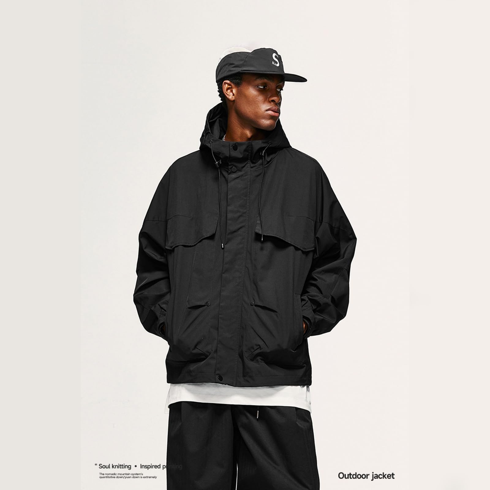 ALTALIVA Rain Coat for Men, Waterproof Lightweight Jacket, Motorcycle Rain Gear Windbreaker Sport Jacket for Hiking Running