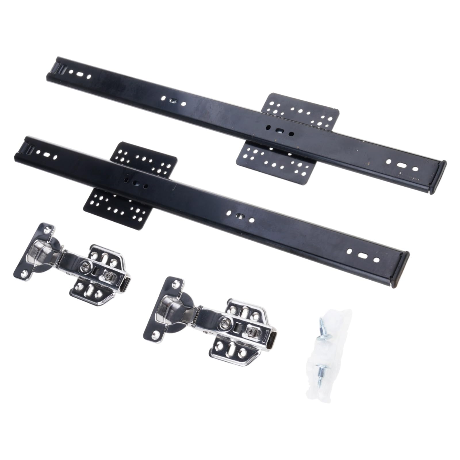Robust Steel Concealed Sliding Track for Cabinet Doors 30cm Length Quiet Hardware