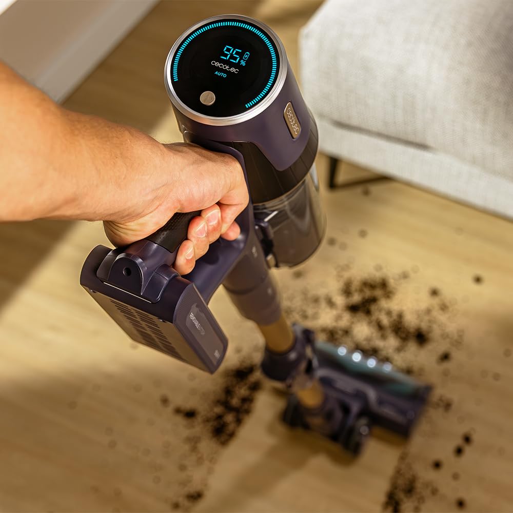Cecotec Kabelloser Staubsauger BLDC Conga Rockstar RS70 Pet Flex, 500 W, Saugleistung 150 AW, Auto-Modus, Tierbürste und Flexibler Schlauch, Akku 33,6 V, reinigt 140 m² im Eco-Modus