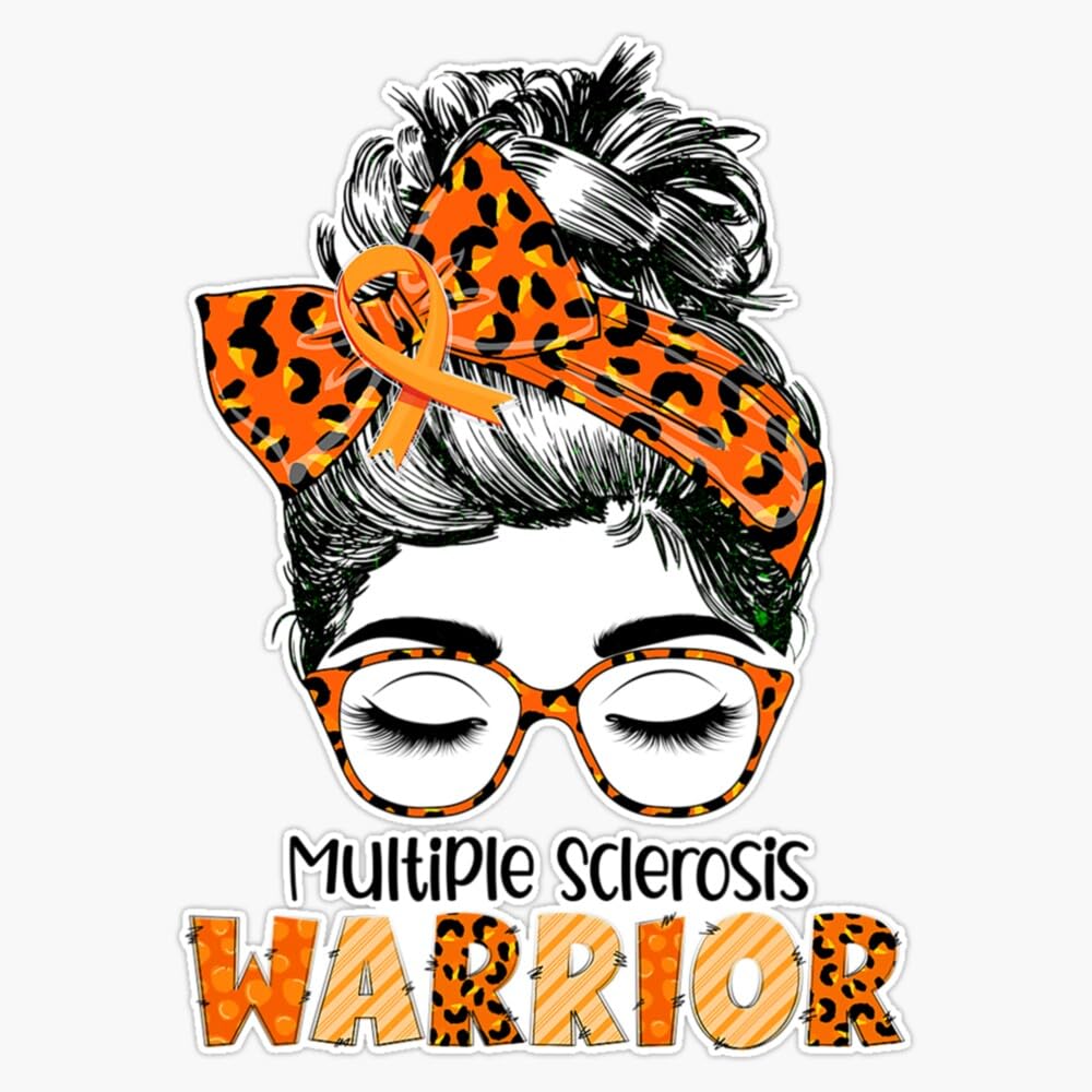 Multiple Sclerosis Awareness March Month Warrior Mom Nana MS Sticker Vinyl Decal Car Laptop Wall Window Bumper Sticker 5"