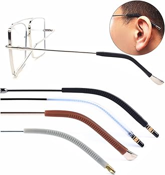 眼鏡 先端スリーブ シリコーン製 滑り止め すり落ち防止 ブラック/グレー Amazon | [RIYUMY] 眼鏡先端のヒント 拡張可能 シリコーン製 耳サック