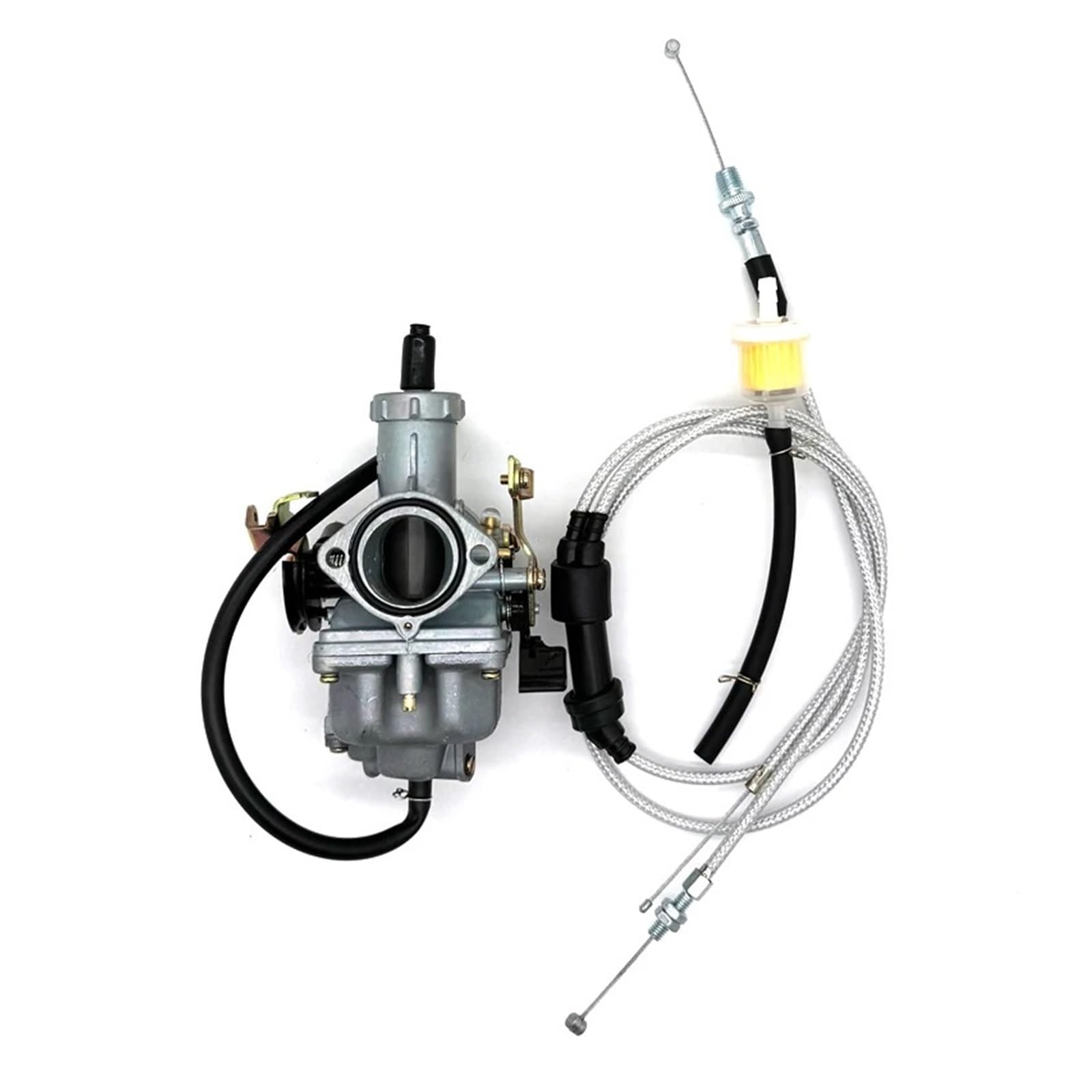 Motosierra Carburador Carburador De Motocicleta Con Empuñaduras Cable Doble Kit Carburador Para PZ30 175CC/200CC/250CC VM26 TTR CB CG(For PZ30grip kit)