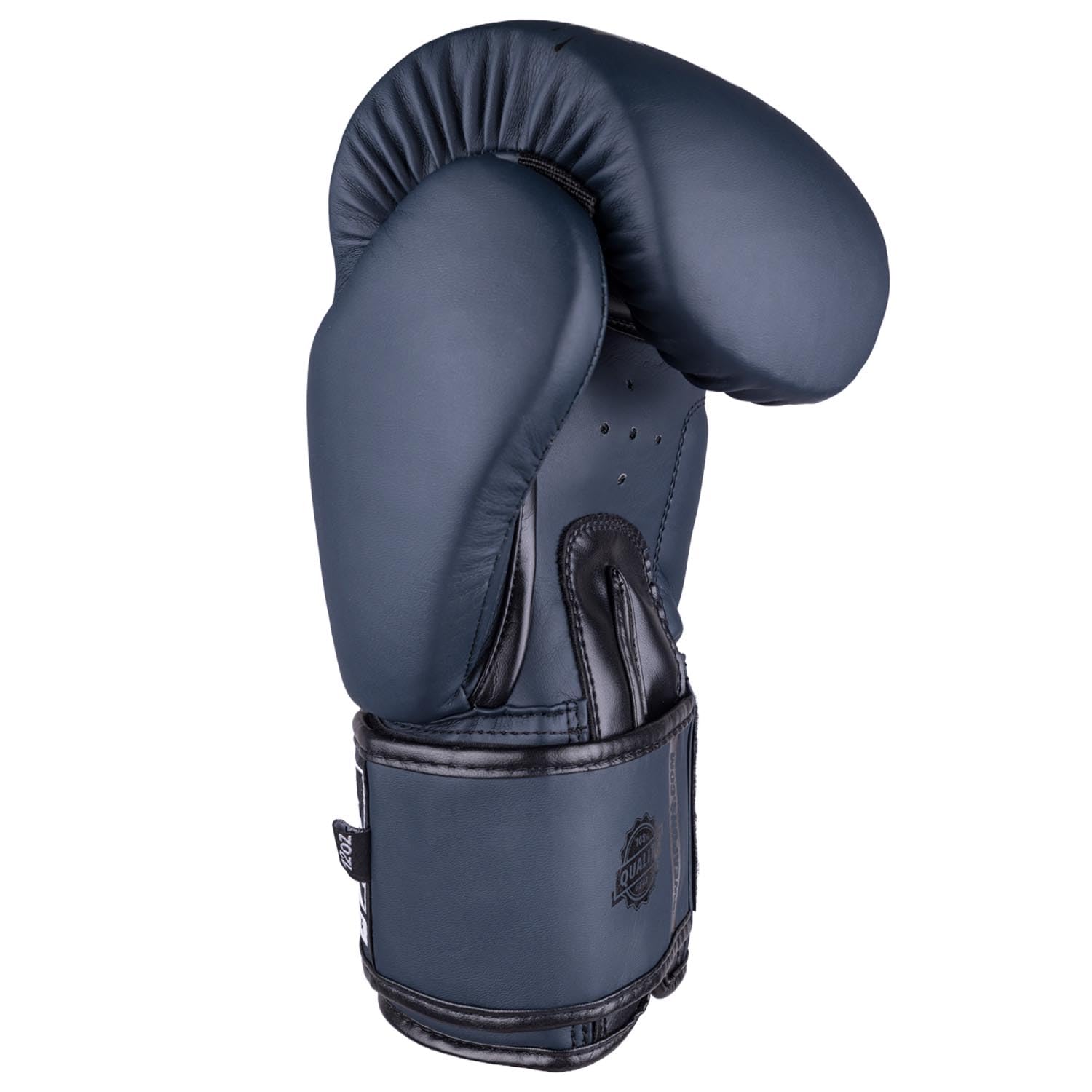 8 WEAPONS Boxhandschuhe Unlimited 2.0, Navy-schwarz, Training, Sparring und Wettkampf, Kunstleder, Perfekte Dämpfung und stabile Nähte, Handschuhe für Muay Thai, K1, Boxen, MMA und Kickboxen
