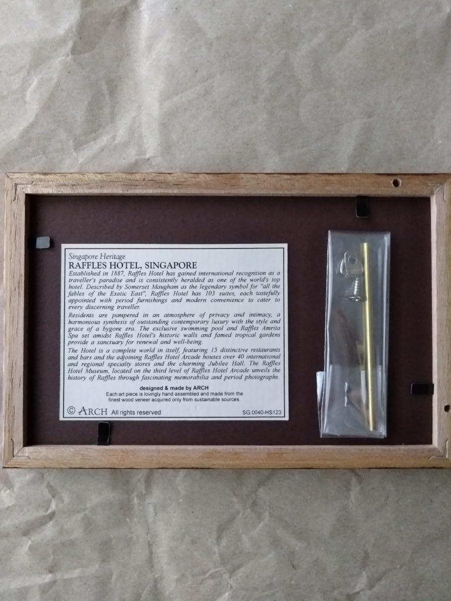 Amazon.co.jp: ラッフルズホテル Arch Raffles Hotel Framed 2D Wood