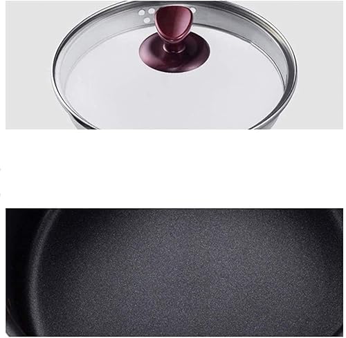 Miniatura 8 de Wok Sartén para salsas de vidrio, sartén antiadherente para freír con leche, olla multifunción (color un color)