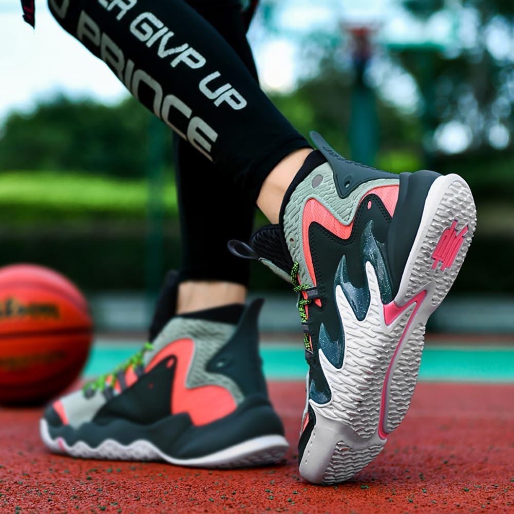 Men's High - Top Non - Slip Breathable Basketball Shoes - Professional Performance Sports Boots