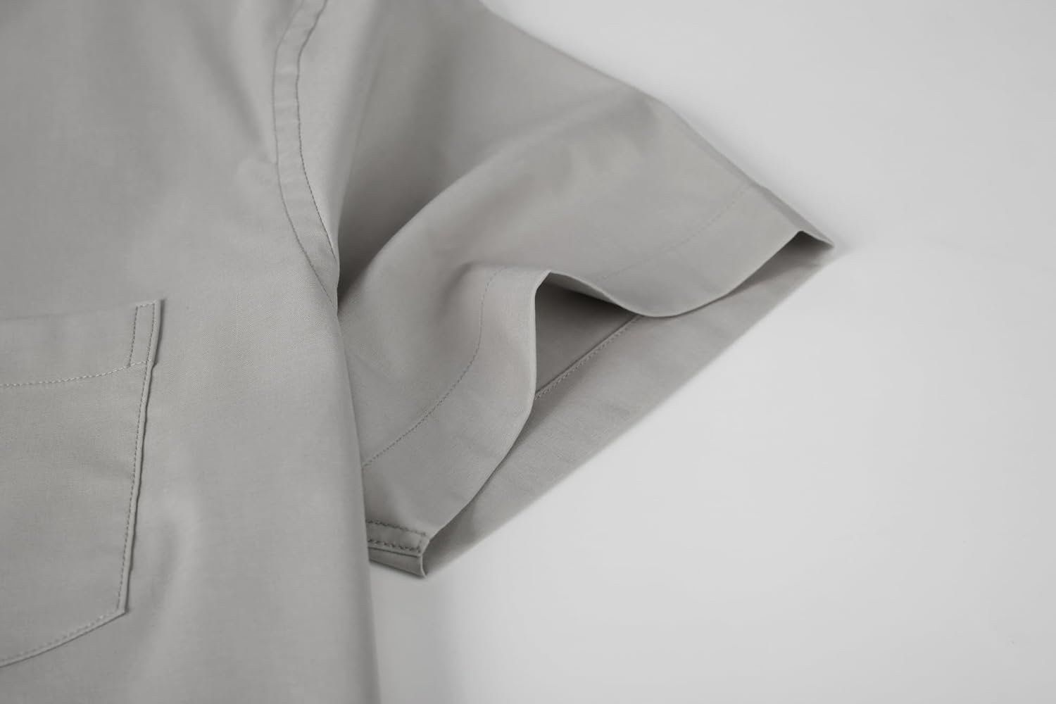 Alex Vando Mens Short Sleeve Dress Shirt Solid Cotton Stretch Button Down Shirt with Pocket - Image 5