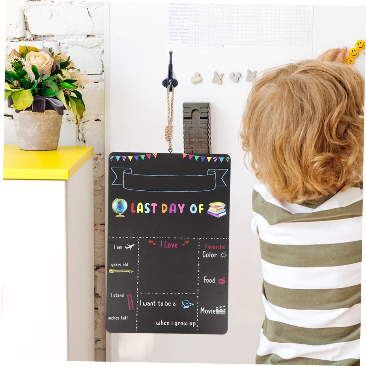 VILLCASE 2 Sätze Schultafel Zeichenbrett Für Kleinkinder Doppelseitige Tafel Kinderzimmer Wanddeko Wandpolsterung Kinderzimmer Poster Kindertisch Tafel Erster Tag Kinderzubehör 2 Stück * 2