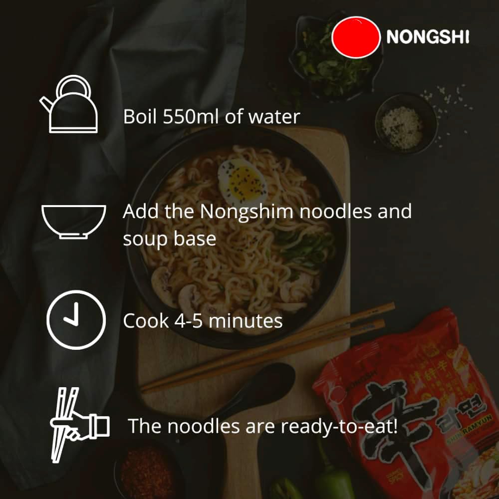 YIJIA | Pack 16 X 112g Ramen Coreano Cup Noodles Soup | Kimchi | Nong shim