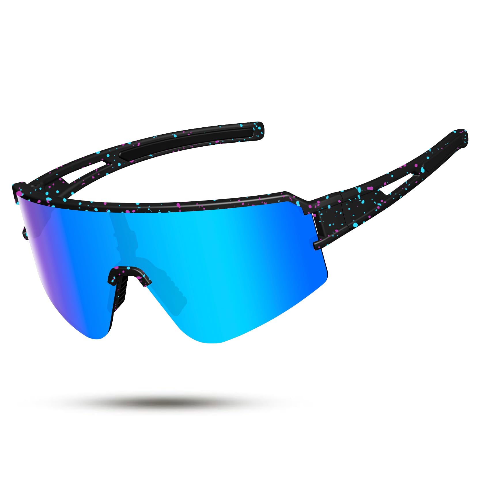 SPOSUNE Polarisierte Fahrradbrille für Männer und Frauen, UV400-Schutz, Sport-Sonnenbrille für Baseball, Laufen, Angeln, Reiten