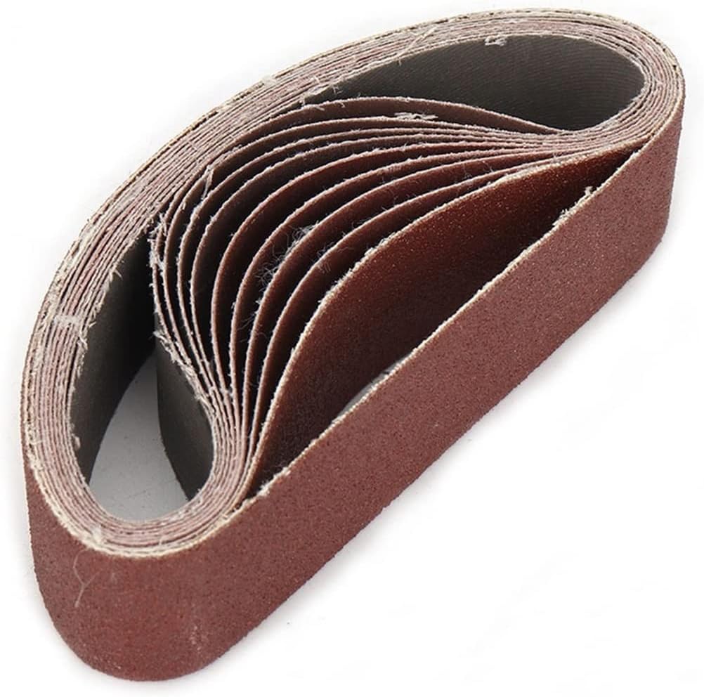 Multifunctional Mini Belt Sander Sharpener Electric Belt Sander Home DIY Polishing Sanding Machine (Color : 10pcs belts, Size : 1)