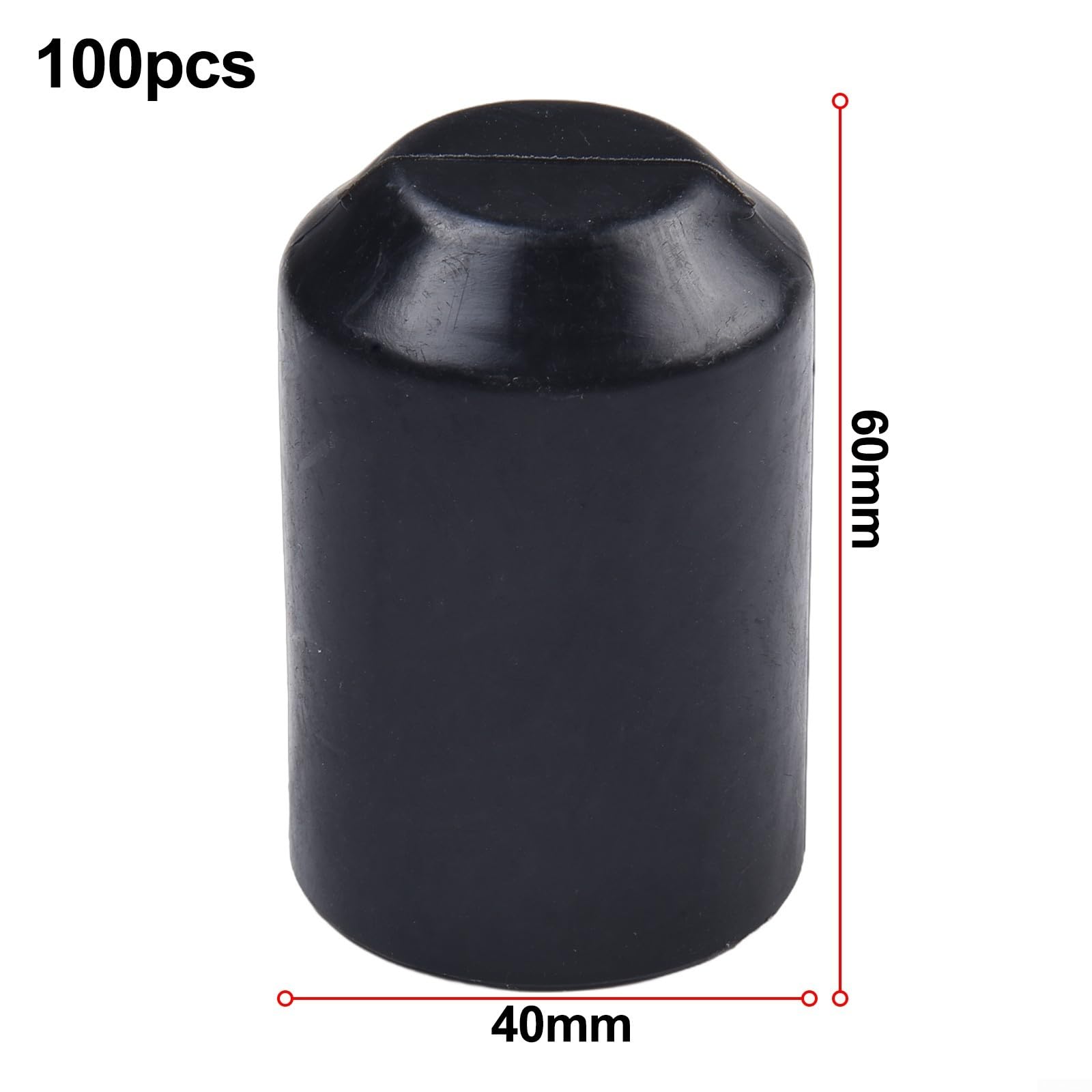 Cappuccio Terminale Termoretraibile 100pz con Interna Sigillante per Cavi Elettrici Impermeabili Rapporto 2:1 Nero(40 * 60 mm)