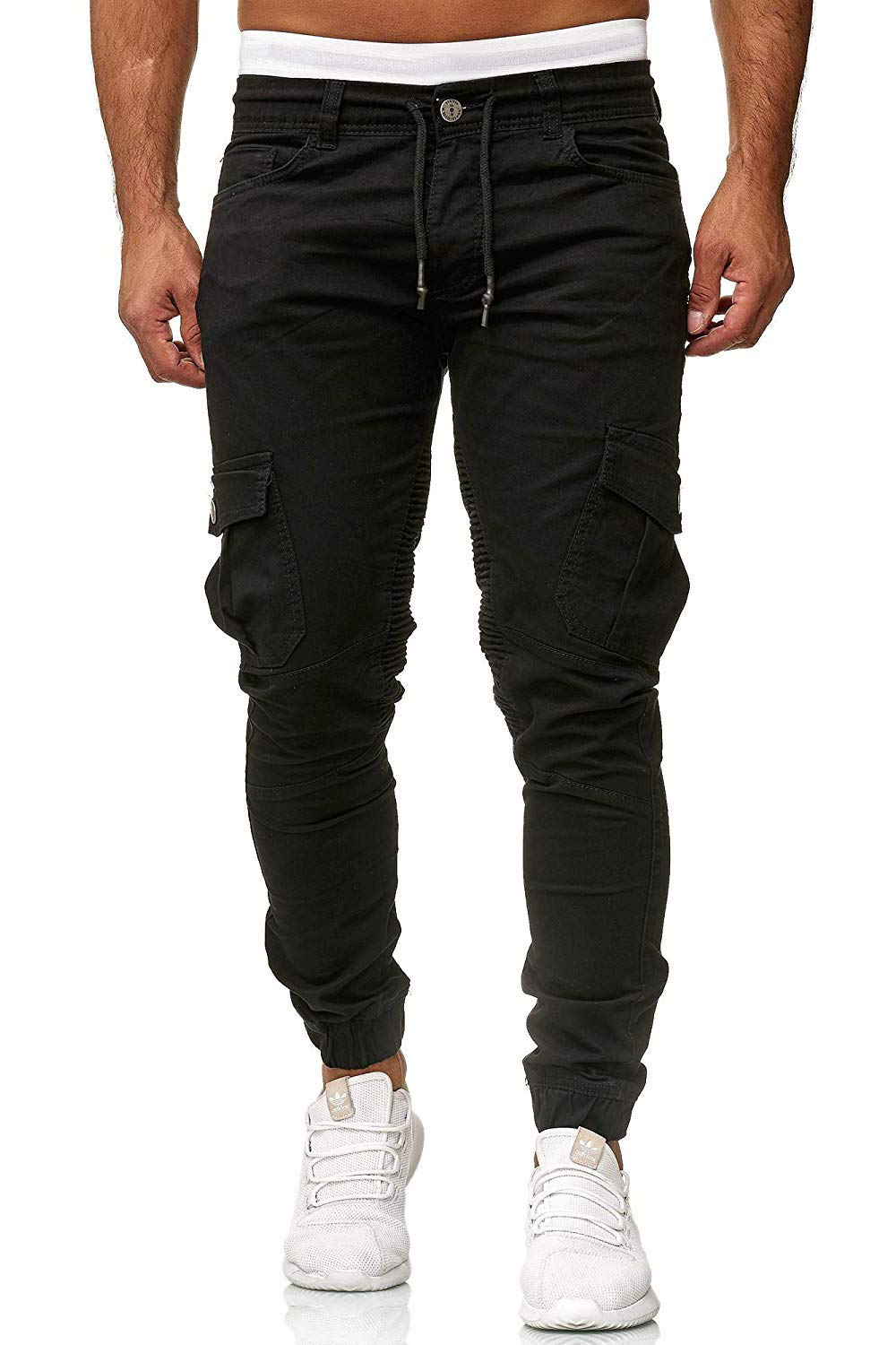 Cassiecy Men's Joggers, Chinos, Cargo Jeans, Trousers, Stretch, Sports Trousers with Pockets, Slim Fit, Casual Bottoms