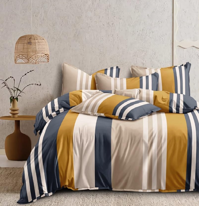 Sitting Style? 400tc 1 Reversible Comforter Super King Size108 x 108 Both Side Same Print 1 Bedsheet King Size 108 * 108 inches and 2 Pillow Cover (Comforter with Bedsheet)-image-47