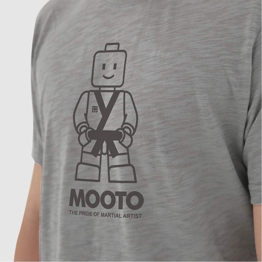 MOOTO Taekwondo Slub Mootoy T-Shirts TKD MMA Martial Arts Kick Boxing Team Shirts (3) Gray, 200