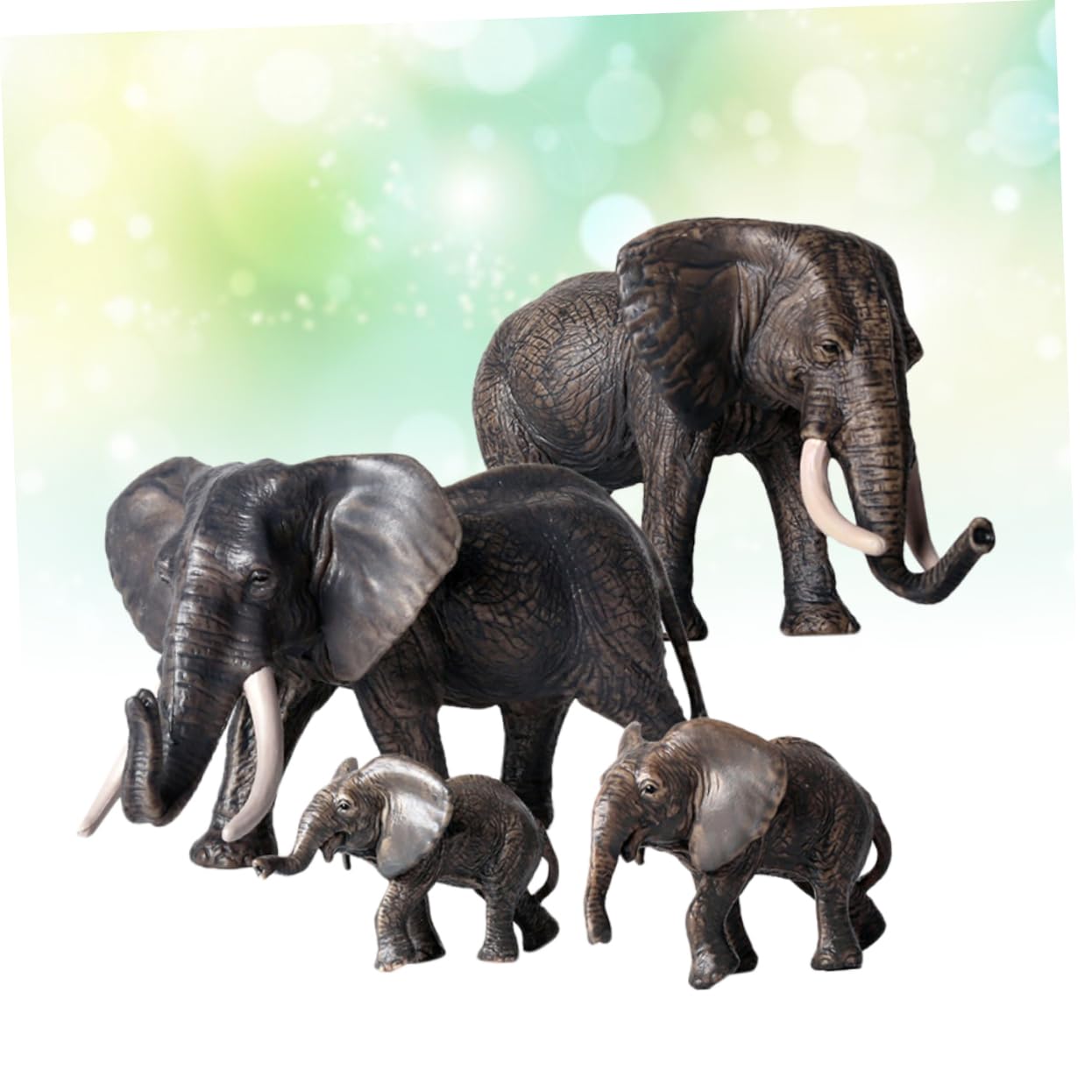 Juguete Modelo de Elefante Figura de Animal Simulada Adorno de Modelo Animal Juguete Infantil para Jugar el Hogar o Parque Infantil