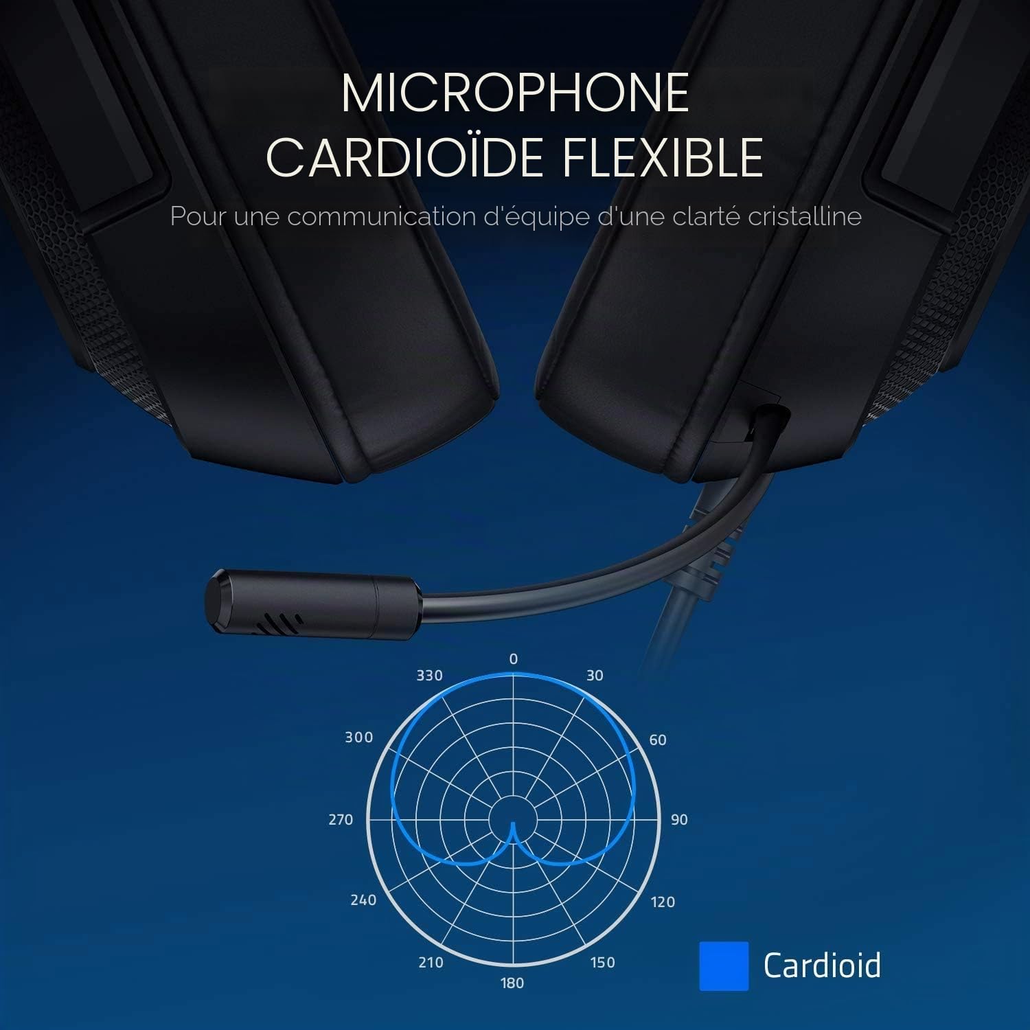 Razer Kraken X Casque de Jeu Ultra léger pour Console - Son Surround 7.1 - Cadre léger - Microphone cardioïde Pliable pour PC, Xbox, PS4, Nintendo Switch - Bleu/Noir