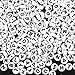 Trasfit 900 Pieces White Round Acrylic Alphabet Letter"A-Z" Beads for Jewelry Making, Bracelets, Necklaces, Key Chains and Kids Jewelry (4x7mm)