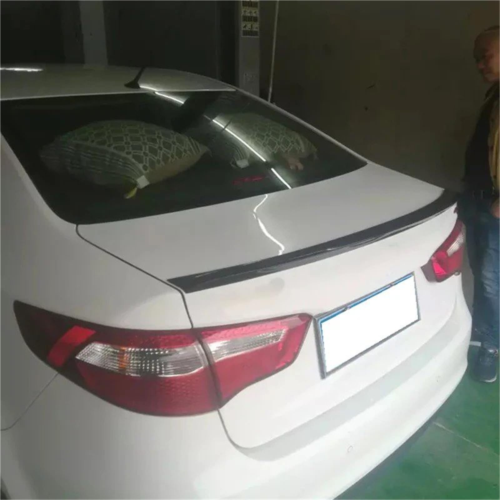 Dla Kia K2 Rio 2011-2016 Lotka Tylny Skrzydło Na Klapie Spoiler Bagażnika Akcesoria Modyfikacji Tylny Spojler Dachowy Spoiler Trunk Wing