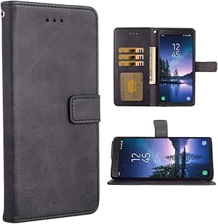 Phone Case for Samsung Galaxy S8 Active Folio Flip Wallet Case,PU Leather Credit Card Holder Slots Full Body Protection Kickstand Protective Phone Cover for Glaxay S8Active 8s S 8 8Active G892A Black