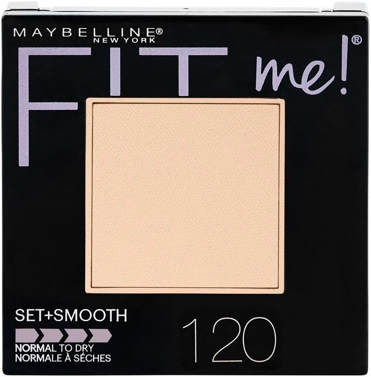 Maybelline New York Fit Me Natural Perssed Powder For Normal Skin, 120 Classic Ivory, 9G