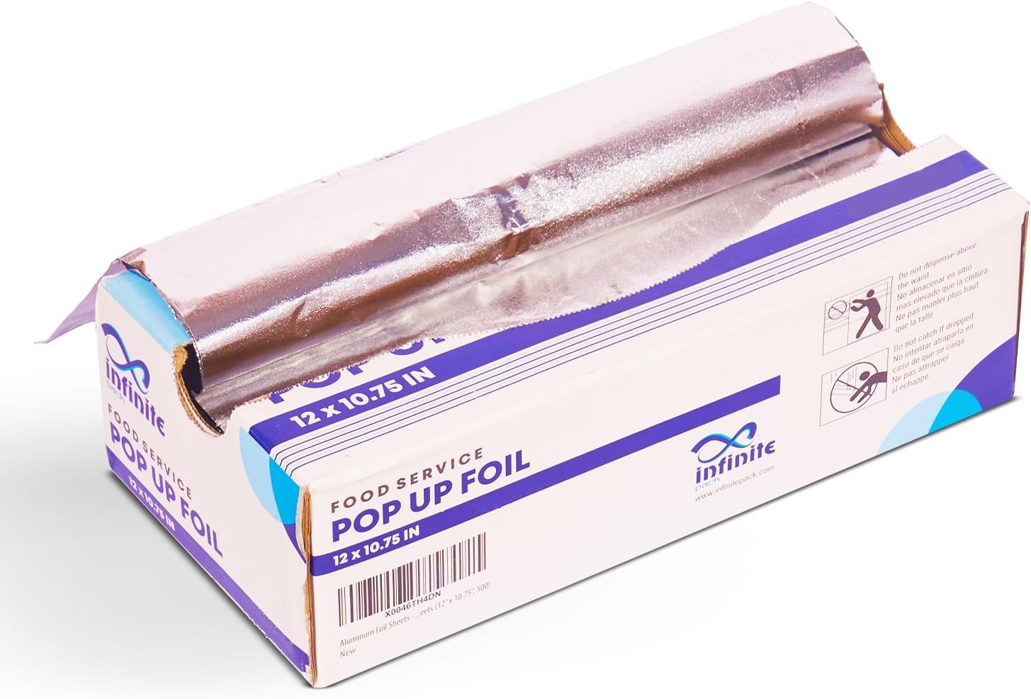 Rollo de papel de aluminio para envolver papel de aluminio, resistente, antiadherente, 12 x 1000 pies, almacenamiento de alimentos, desechable, grado comercial, bandeja ancha y grande para hornear (1