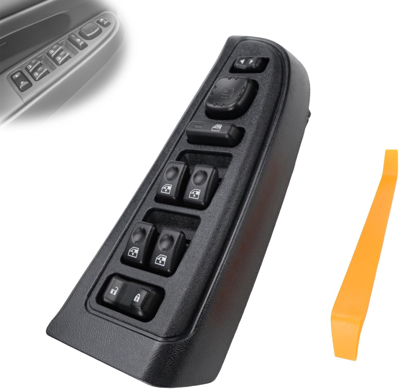 Flecto 15883319 Power Window Switch Compatible with 2003-2006 Chevy Silverado Avalanche Suburban Tahoe GMC Sierra Yukon Hummer H2 Escalade W/Folding Mirror & Door Lock Replace DWS-394,15-Year Warranty