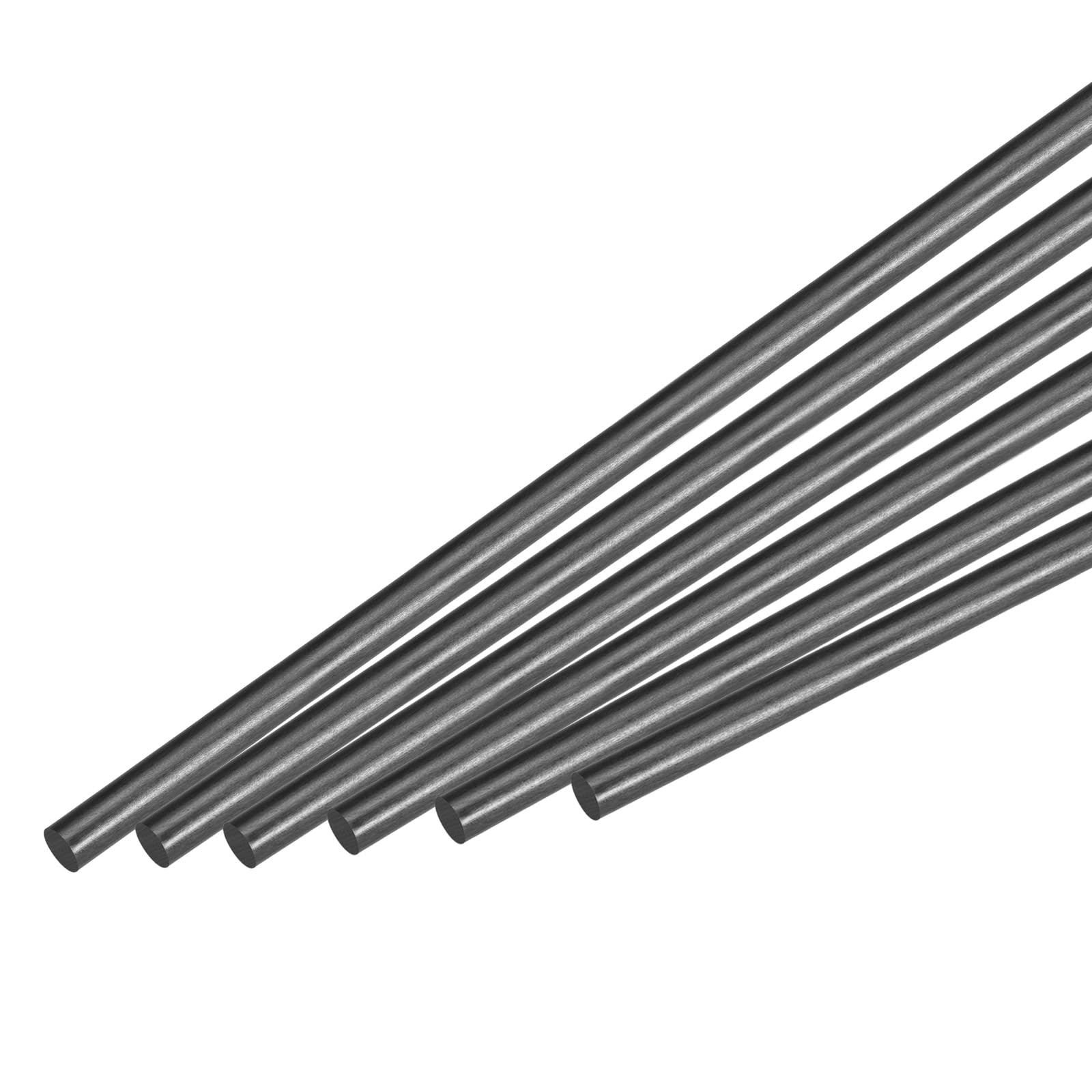QUARKZMAN 10 Piezas Varilla de Fibra de Carbono 6mm x 400mm para Herramienta de Bricolaje de Aviones RC Tubo de Ala Brazo de Quadcopter