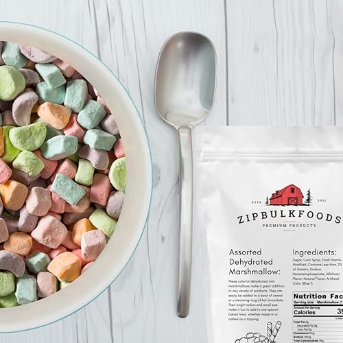 Miniatura 5 de Surtido de mini malvaviscos deshidratados para cereales o simplemente malvaviscos para chocolate caliente Este malvaviscos secos viene con bolsa