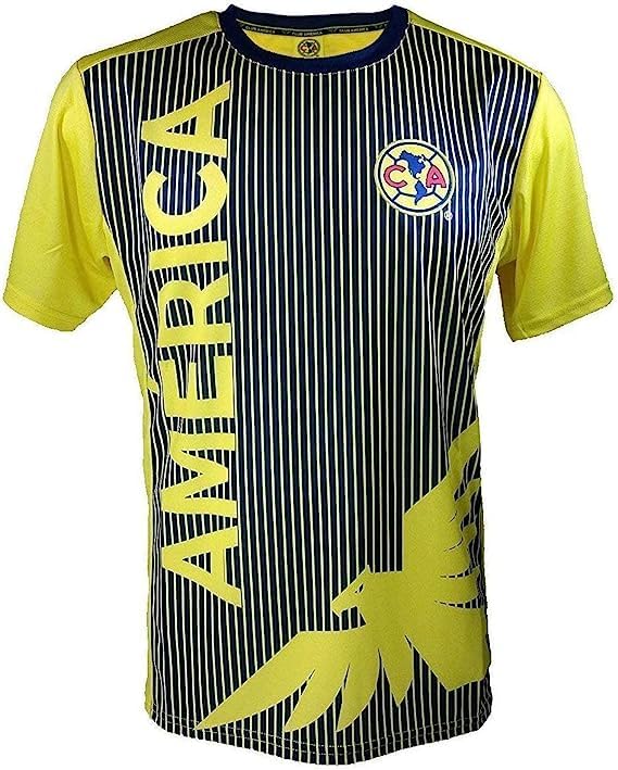 Icon Sports Adult Club America Official Soccer Poly Jersey Shirt -011 XL Yellow