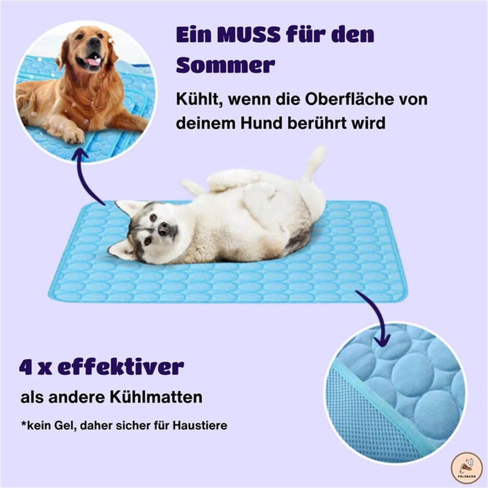 MEIION Pelsbarn, tappetino refrigerante 4 volte efficace per cani, mantiene gli animali freschi nelle calde giornate estive, facile da pulire