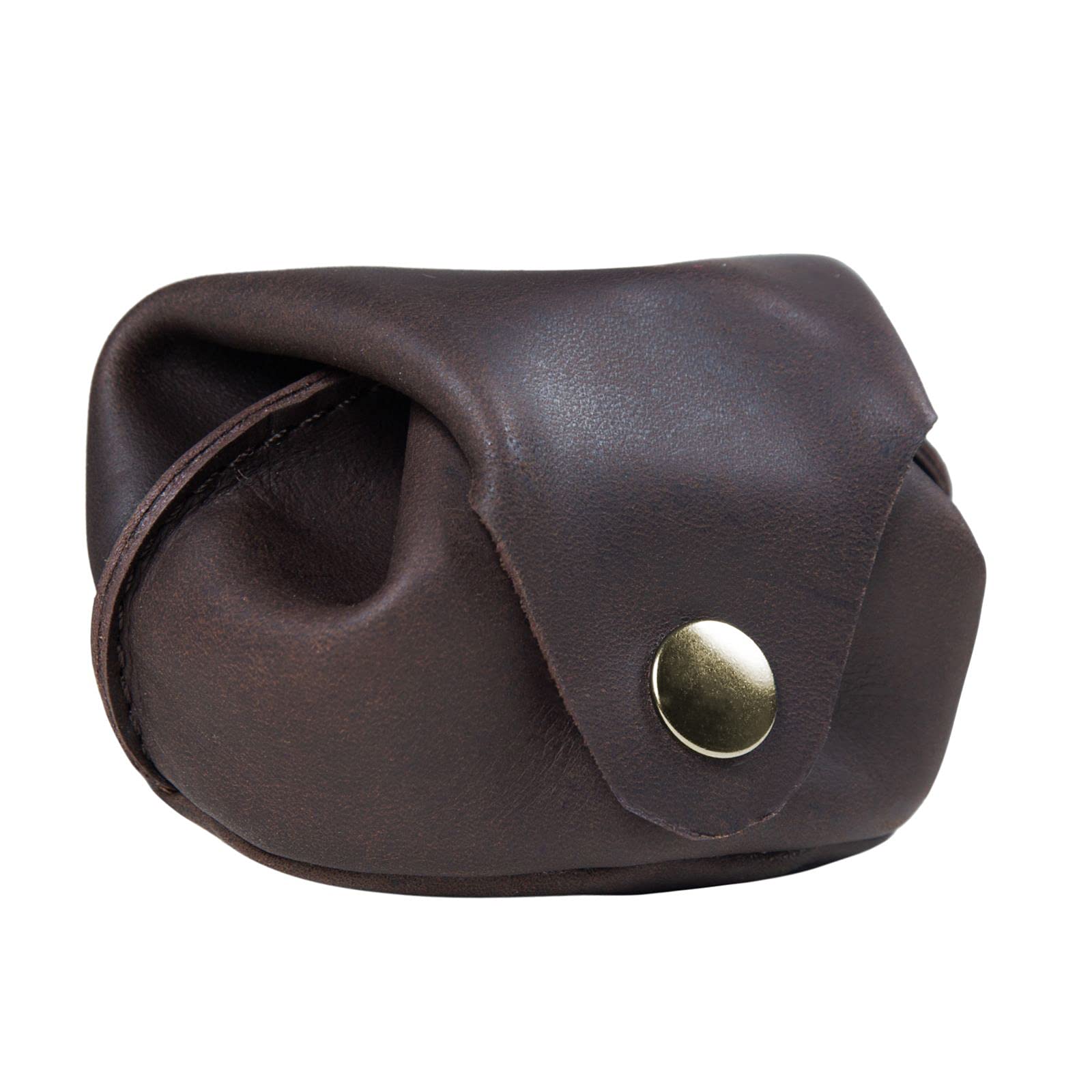 STILORD Bob Mini Bourse Monnaie Cuir Vintage Petit Portefeuille Pochette à Monnaie Boîte viennoise Porte-Monnaie Porte Clé Coin Purse Cuir Véritable Couleur:Cognac Marron
