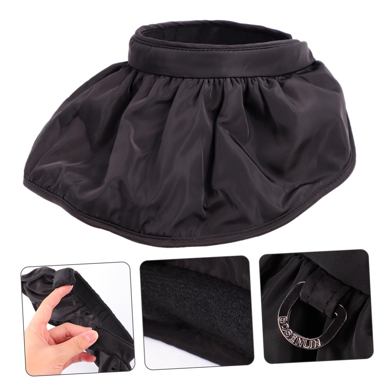 OFFSCH Large Brim Foldable Sun Protection Hat for Women Uv Protective Empty Hat for Beach and Outdoor Activities Cap Black