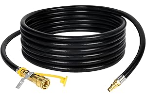 GASPRO RV Quick Connect Propane Hose: 12ft Extension with 1/4" Disconnect Fittings