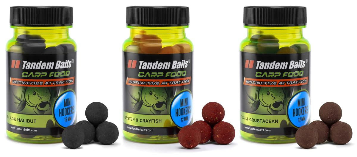 Tandem Baits Set of 3 Carp Food Perfecction Mini Hookes Flavor Mix Fish | Carp Fishing Hookbaits | Carp Fishing Bait | Carp Bait | Carp Fishing Accessories for Monster Fish 12mm 50g