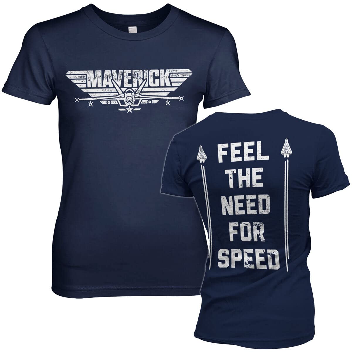 Officially Licensed Top Gun Maverick - Need For Speed Women T-Shirt (Navy), Large